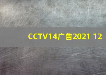 CCTV14广告2021 12